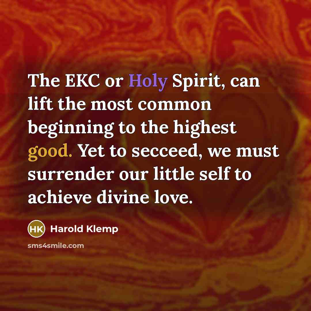 “The EKC or Holy Spirit, can lift the most common…” quote by Harold Klemp