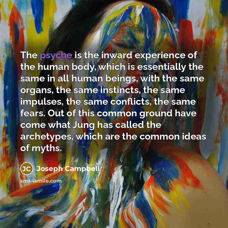 “The psyche is the inward experience of the human body,…” quote by Joseph Campbell