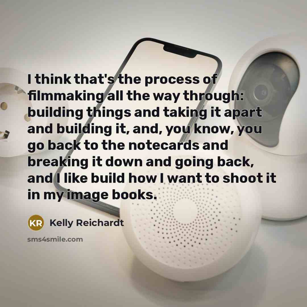 “I think that's the process of filmmaking all the way…” quote by Kelly Reichardt