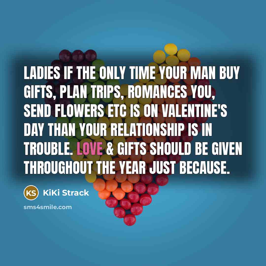 “Ladies if the only time your man buy gifts, plan…” quote by KiKi Strack