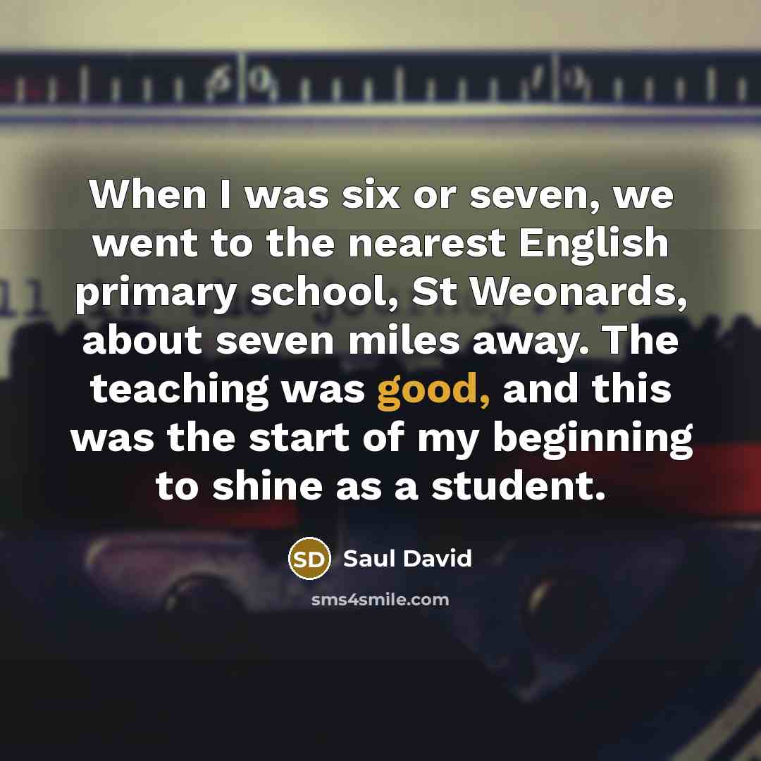 “When I was six or seven, we went to the…” quote by Saul David