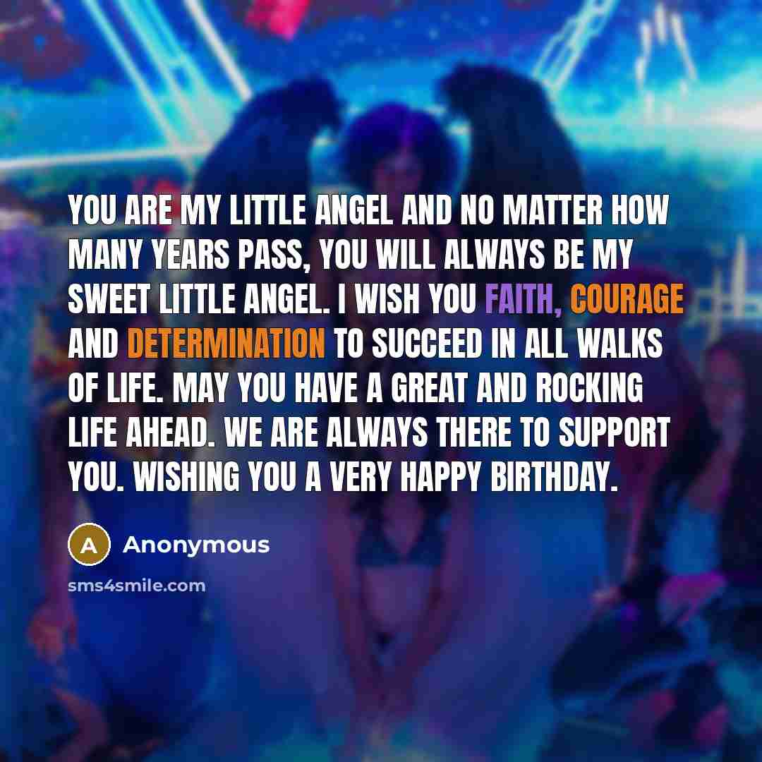 “You are my little angel and no matter how many…” quote by Anonymous