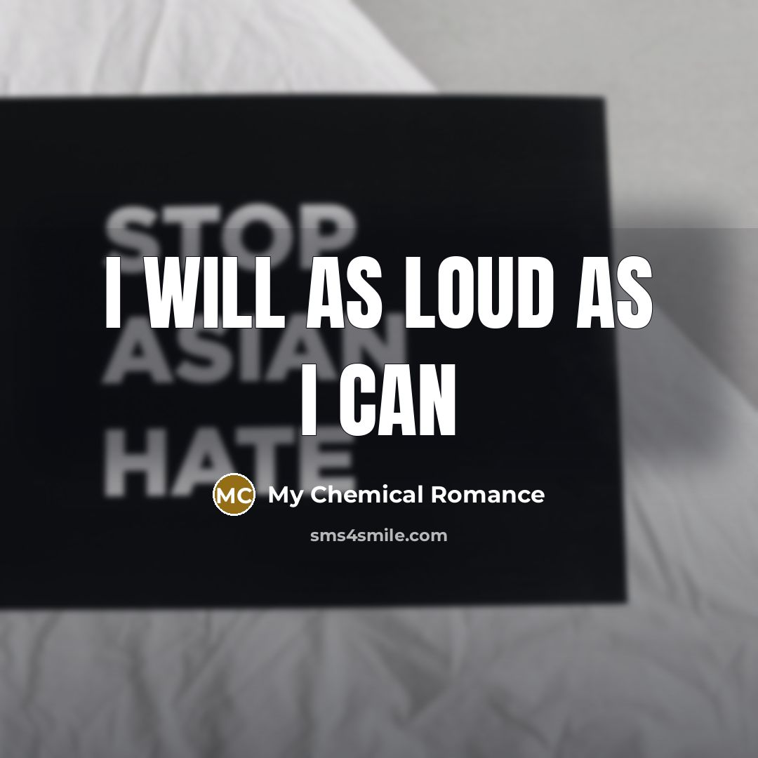 “I will as loud as I can…” quote by My Chemical Romance
