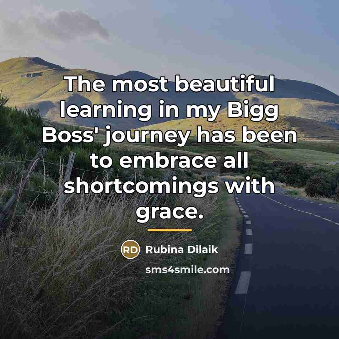 “The most beautiful learning in my Bigg Boss' journey has…” quote by Rubina Dilaik