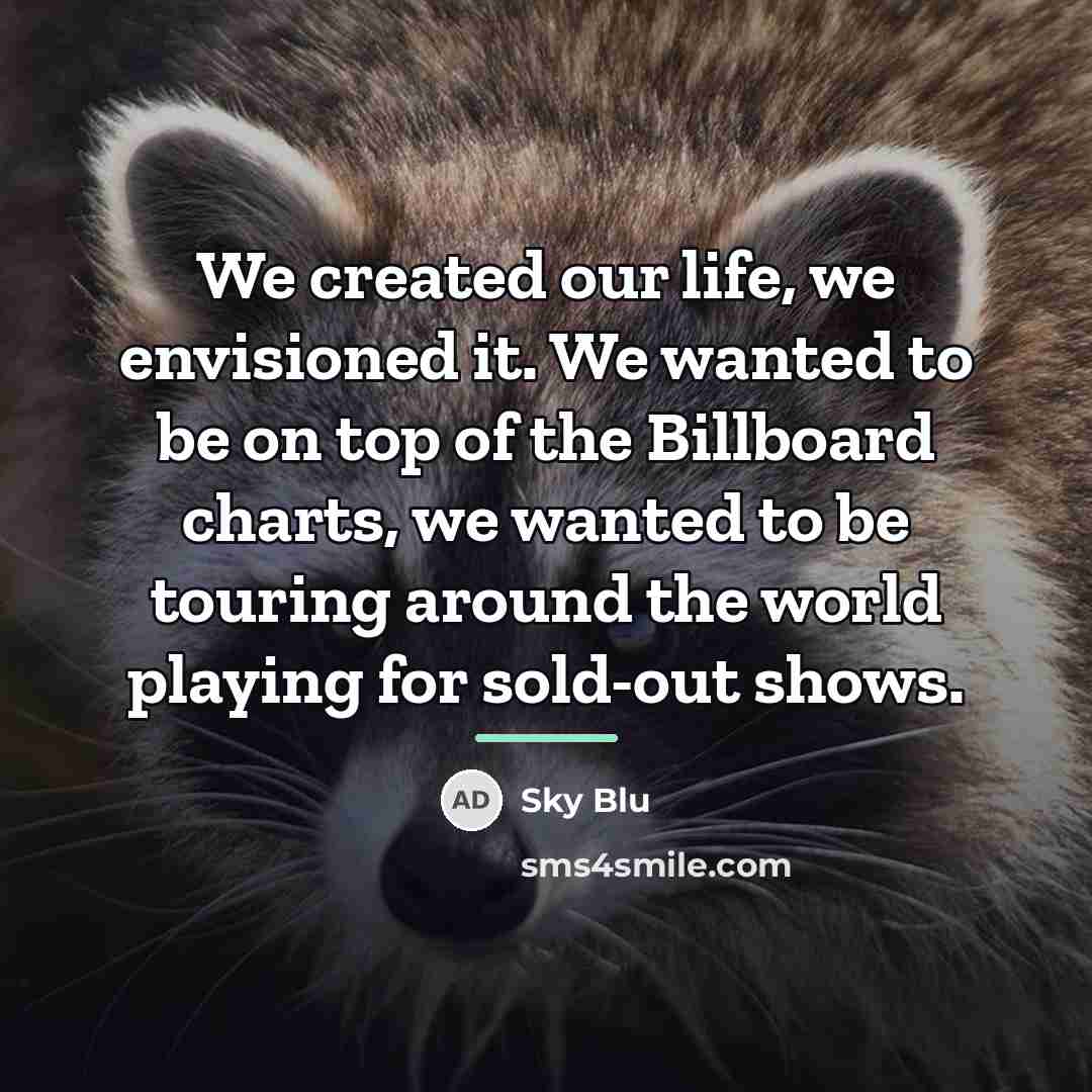 “We created our life, we envisioned it. We wanted to…” quote by Sky Blu