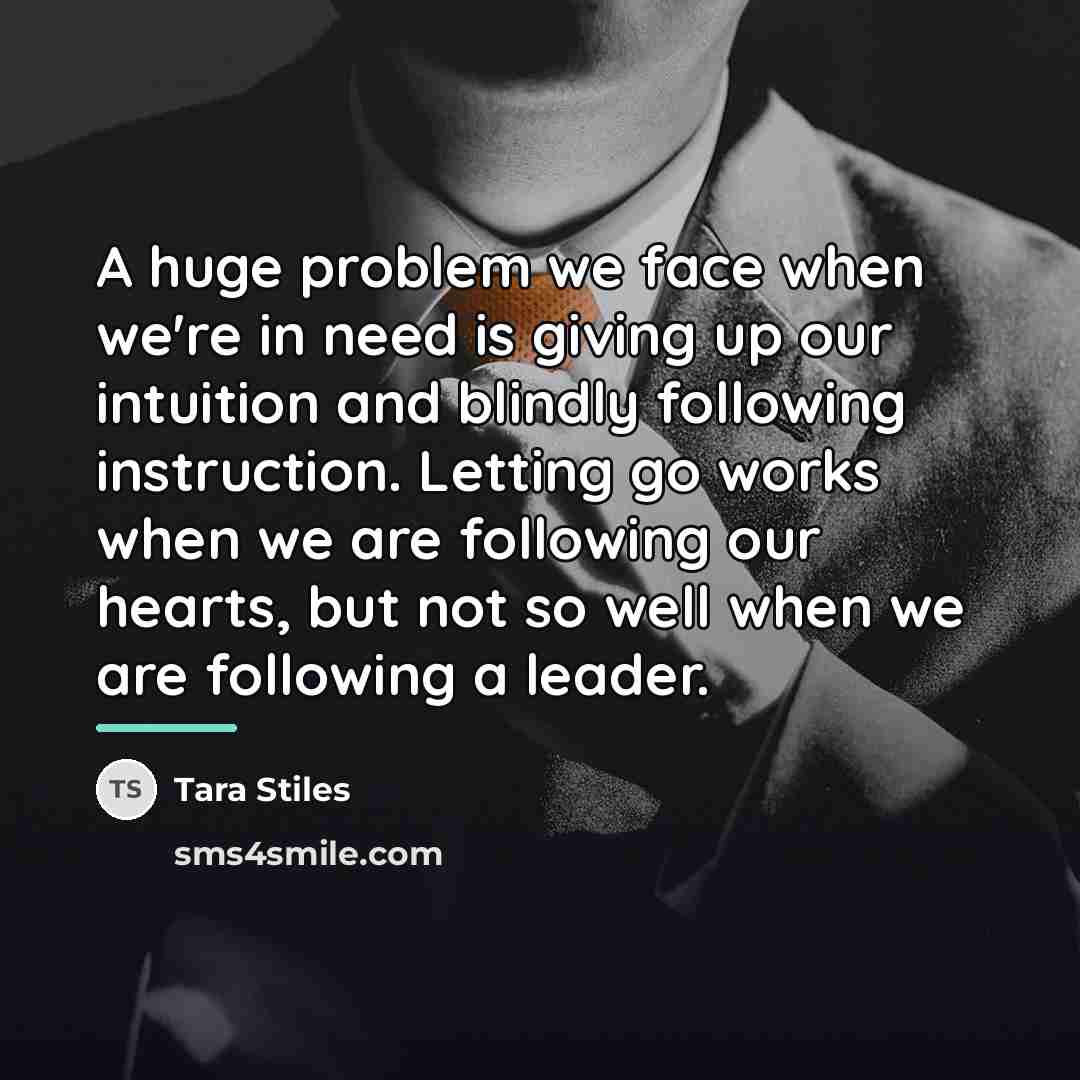 “A huge problem we face when we're in need is…” quote by Tara Stiles