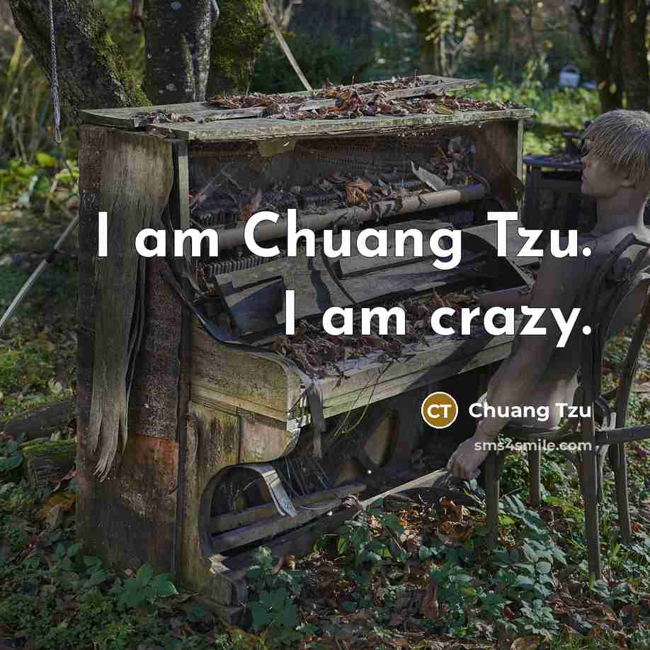 “I am Chuang Tzu. I am crazy.” quote by Chuang Tzu