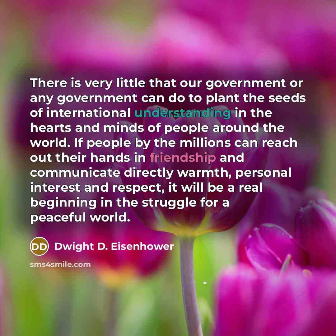 “There is very little that our government or any government…” quote by Dwight D. Eisenhower