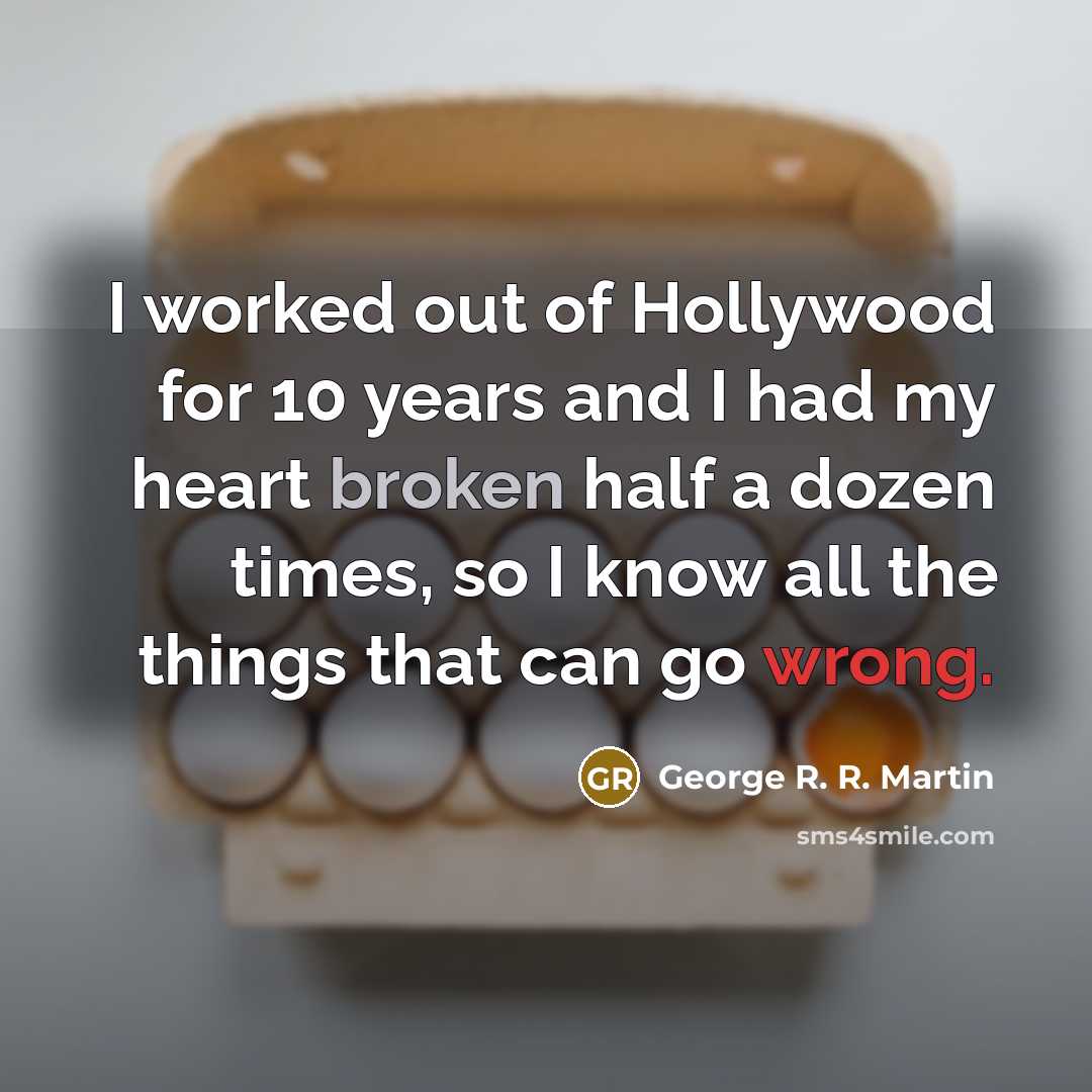 “I worked out of Hollywood for 10 years and I…” quote by George R. R. Martin