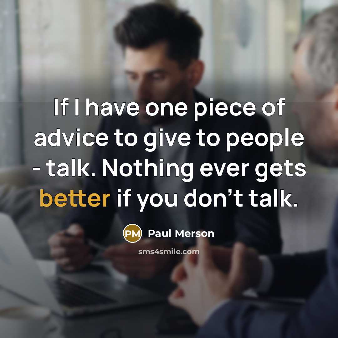 “If I have one piece of advice to give to…” quote by Paul Merson