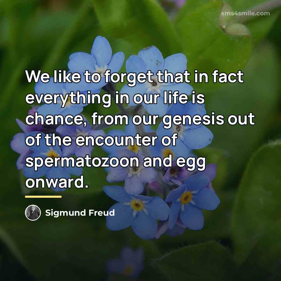 “We like to forget that in fact everything in our…” quote by Sigmund Freud