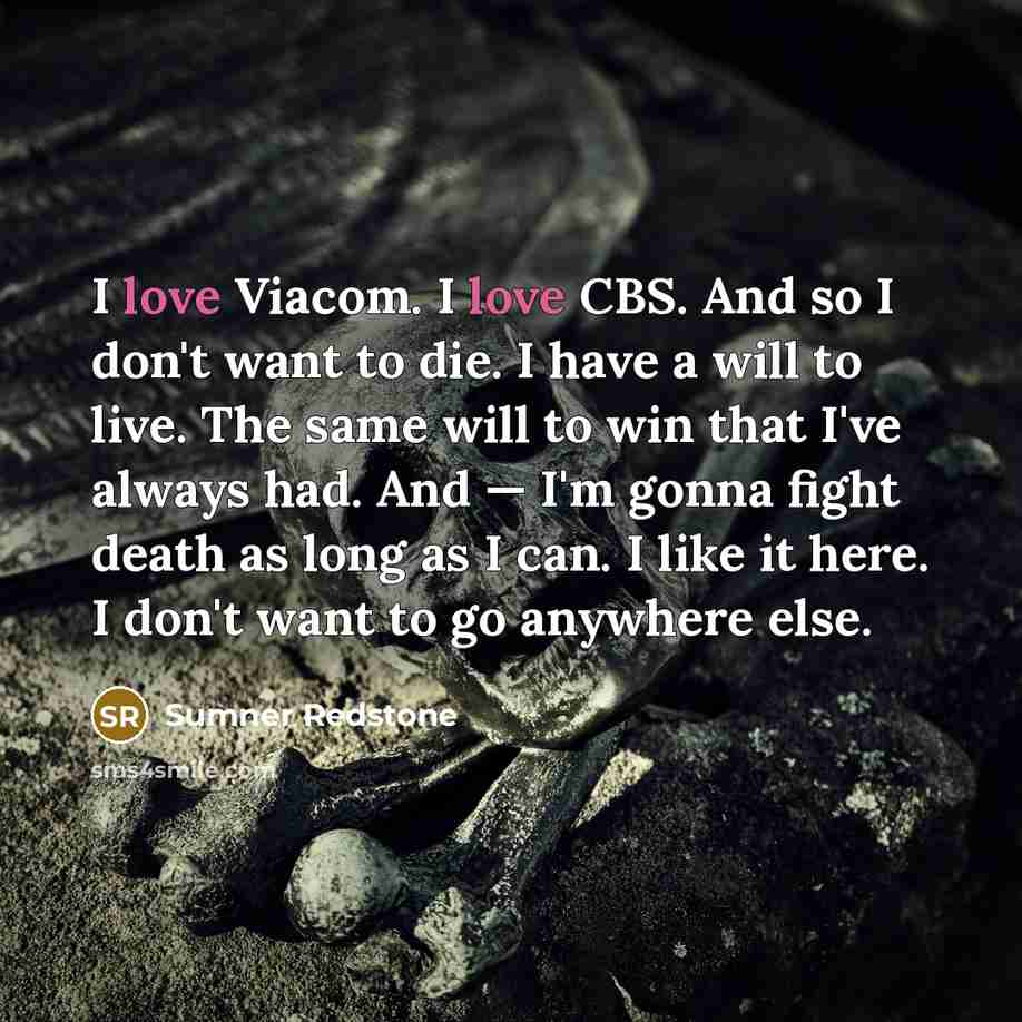 “I love Viacom. I love CBS. And so I don't…” quote by Sumner Redstone
