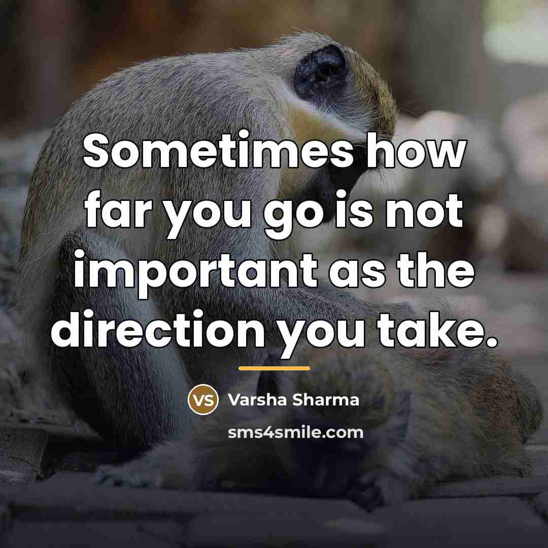 “Sometimes how far you go is not important as the…” quote by Varsha Sharma