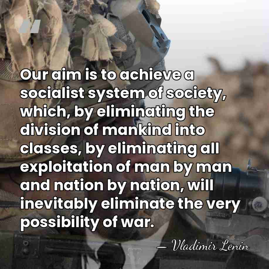 Our aim is to achieve a socialist system of society, which, by&hellip; - Vladimir Lenin