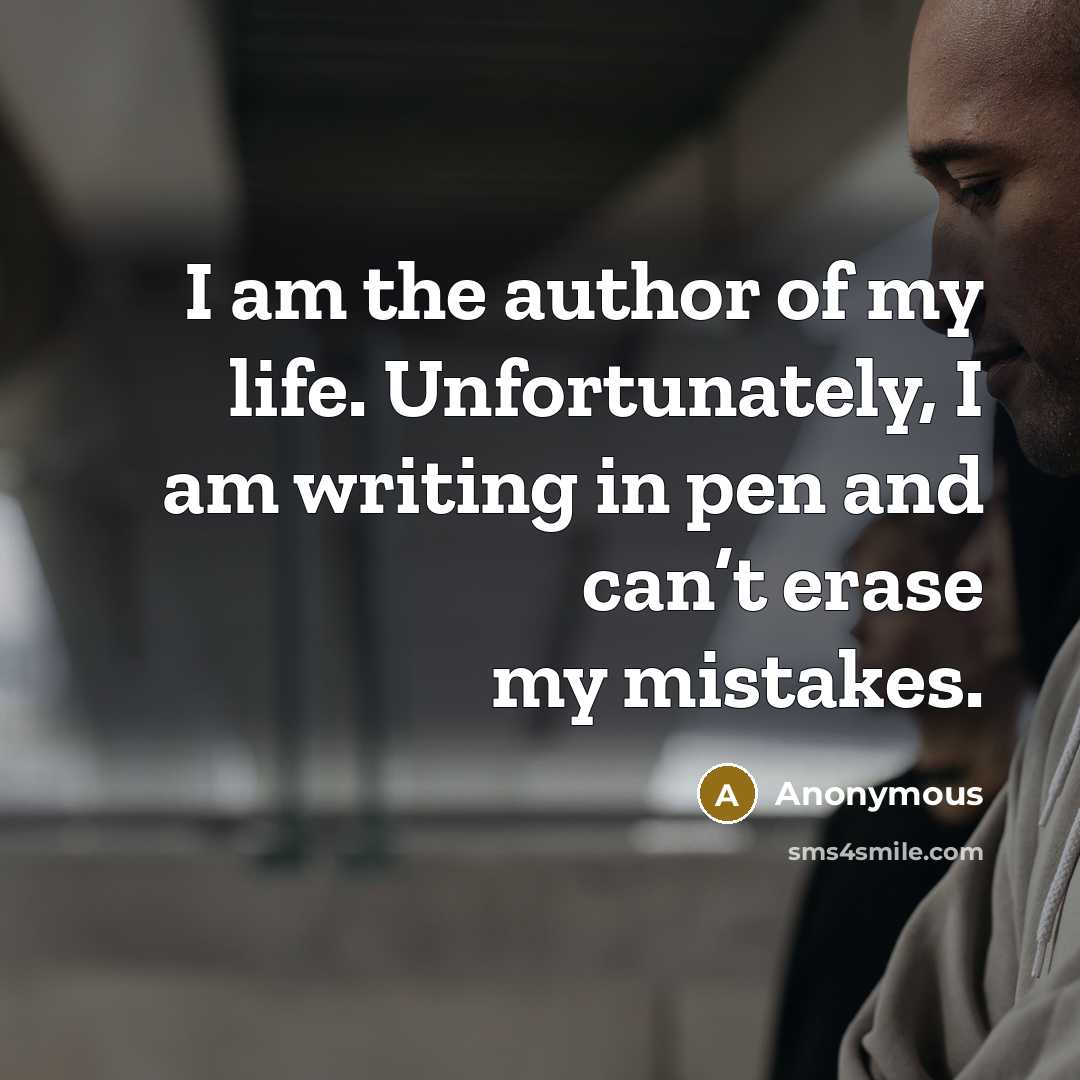 “I am the author of my life. Unfortunately, I am…” quote by Anonymous