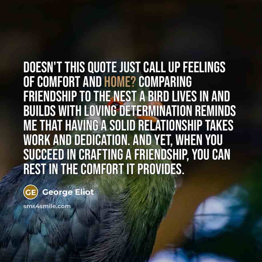 “Doesn't this quote just call up feelings of comfort and…” quote by George Eliot
