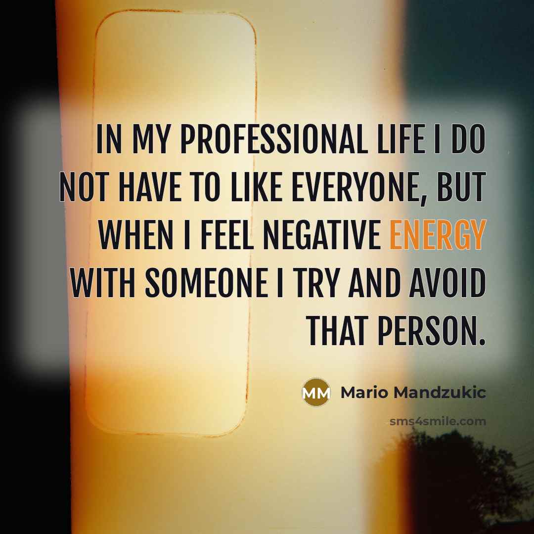 “In my professional life I do not have to like…” quote by Mario Mandzukic