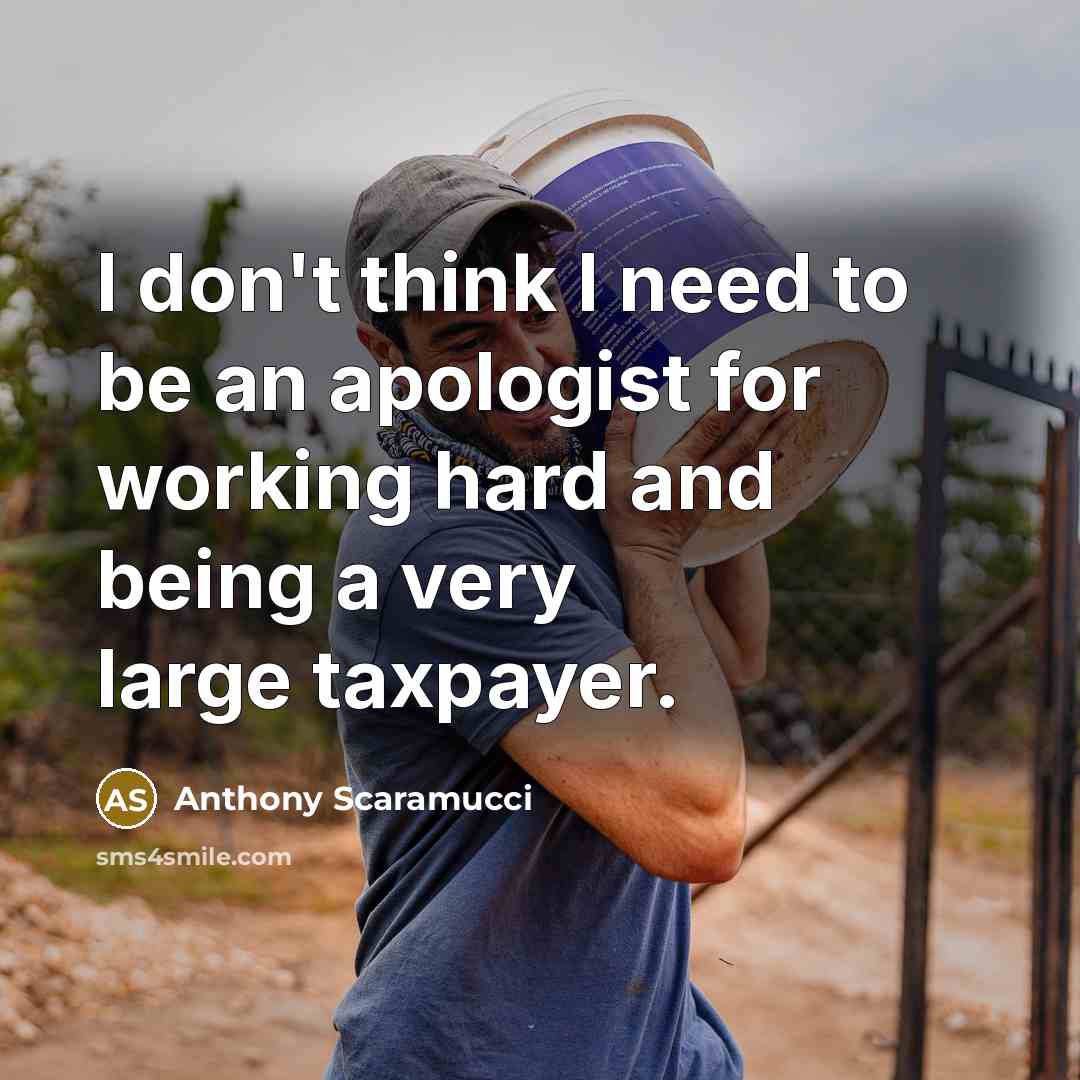 “I don't think I need to be an apologist for…” quote by Anthony Scaramucci