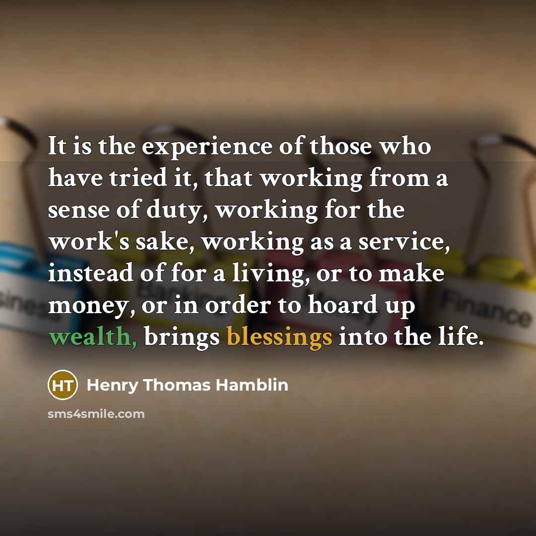 “It is the experience of those who have tried it,…” quote by Henry Thomas Hamblin