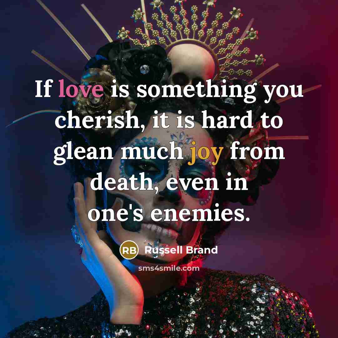 “If love is something you cherish, it is hard to…” quote by Russell Brand
