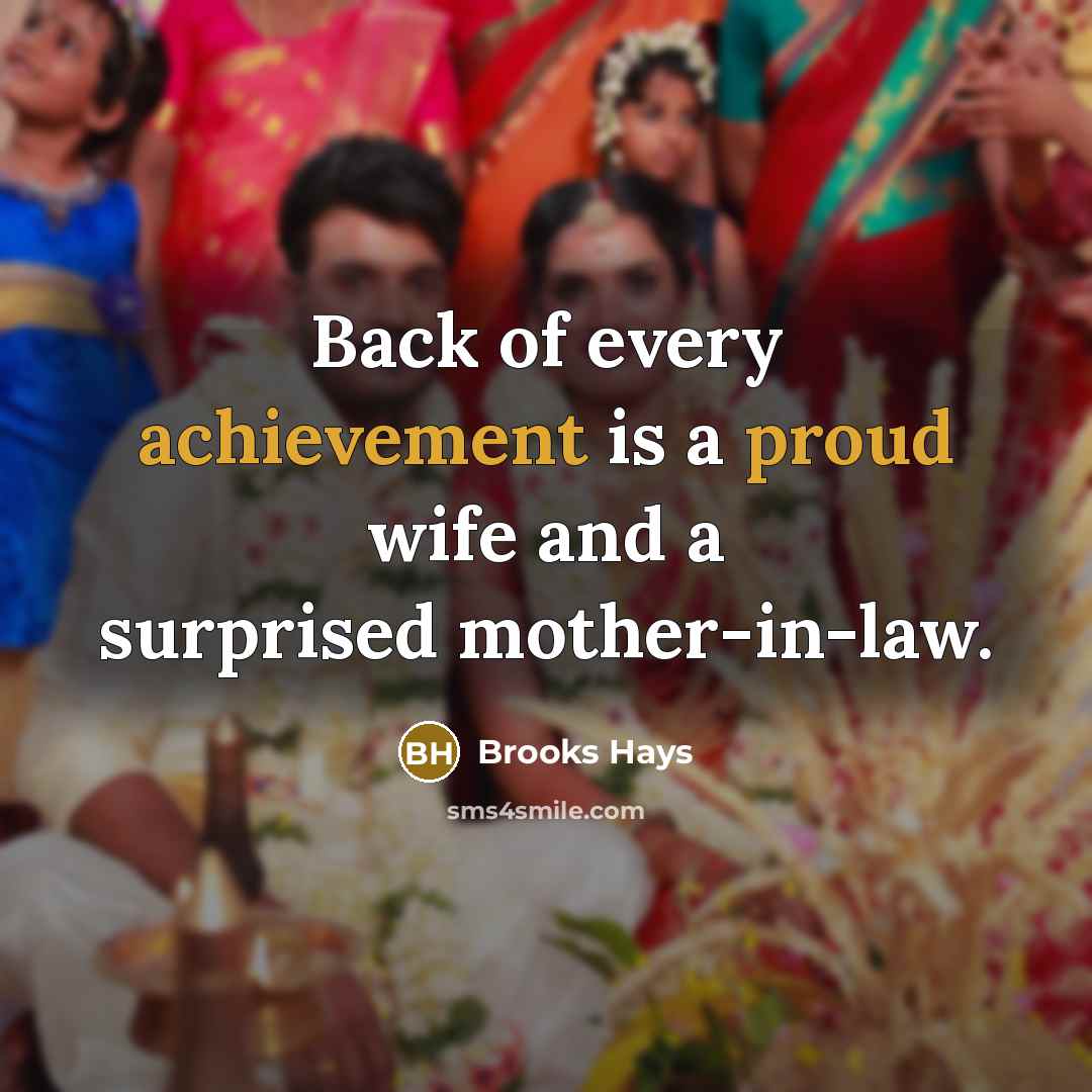 “Back of every achievement is a proud wife and a…” quote by Brooks Hays