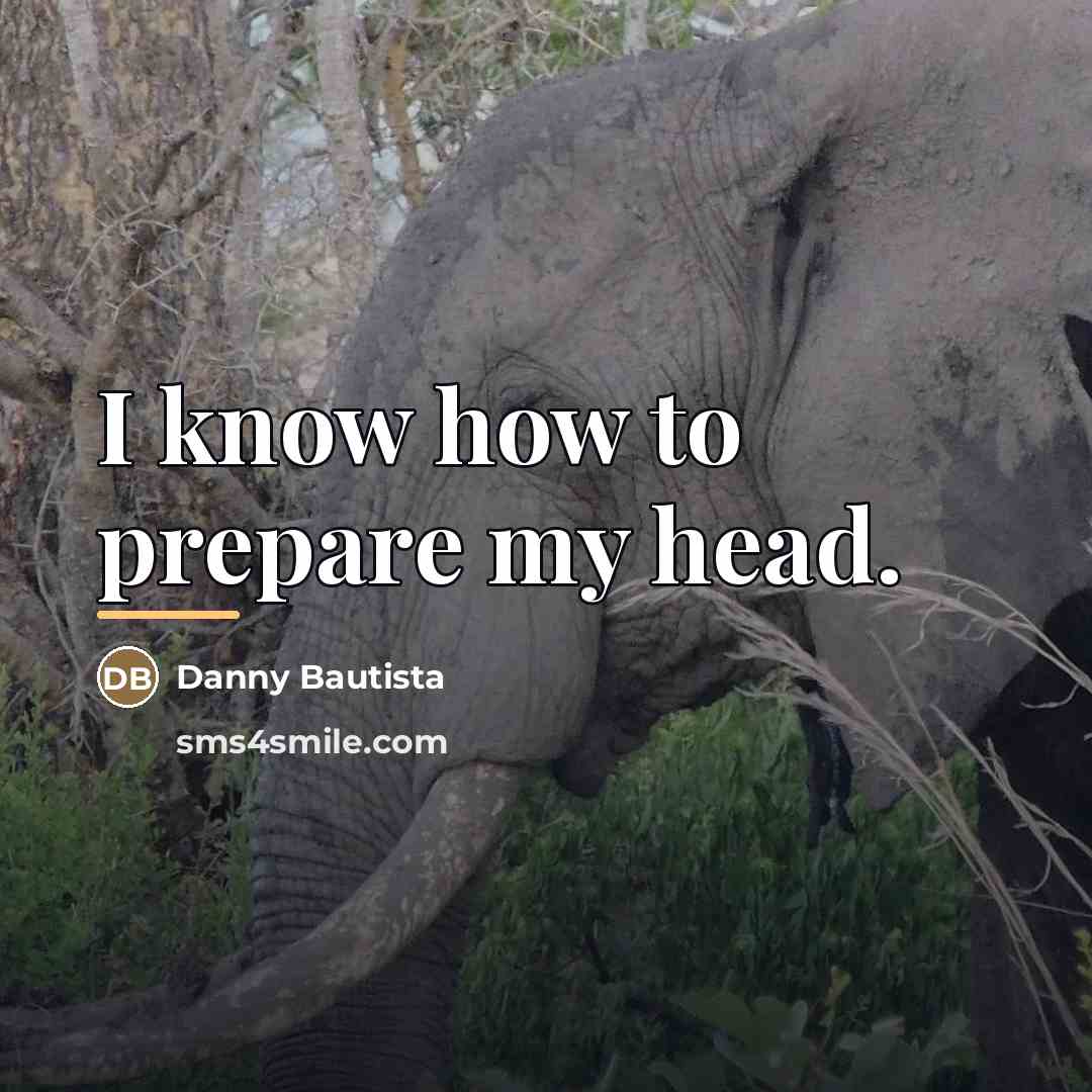 “I know how to prepare my head.…” quote by Danny Bautista