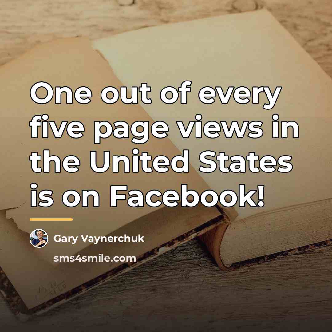 “One out of every five page views in the United…” quote by Gary Vaynerchuk