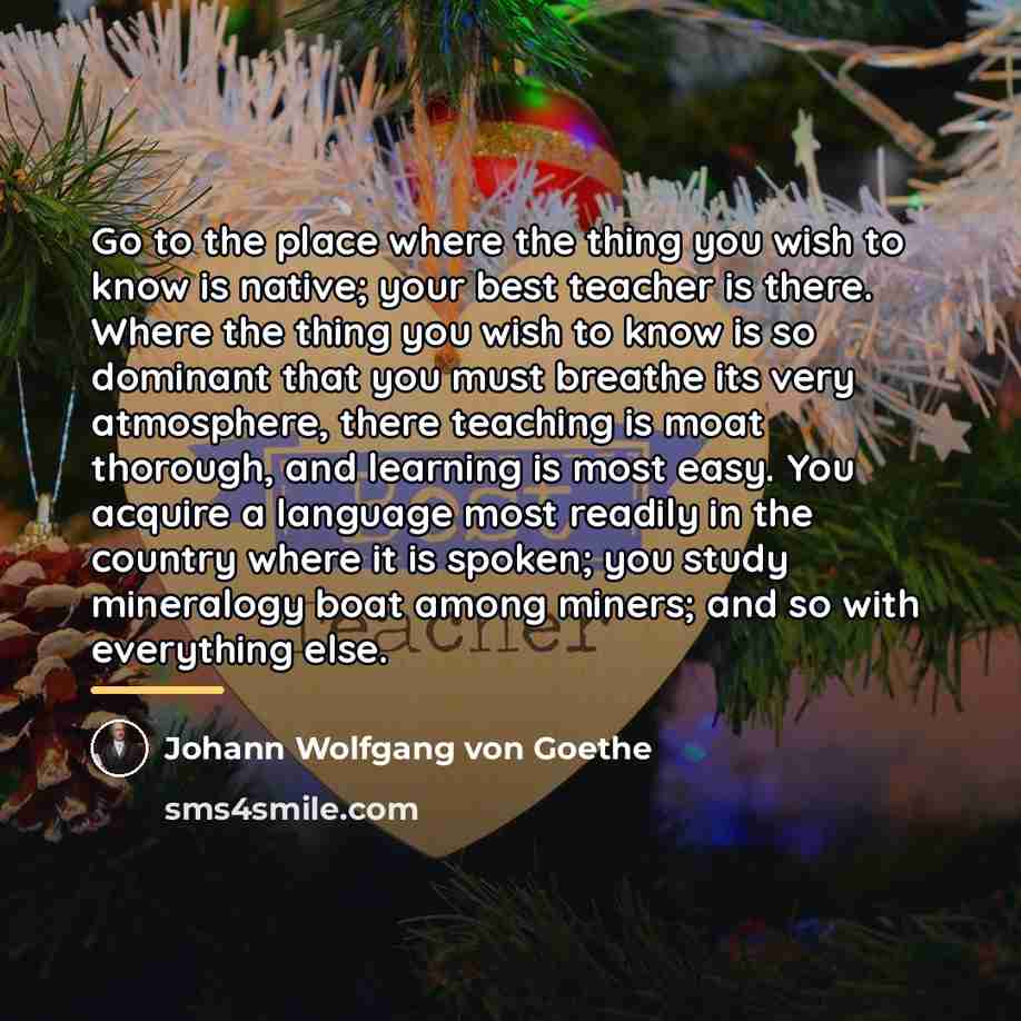 “Go to the place where the thing you wish to…” quote by Johann Wolfgang von Goethe