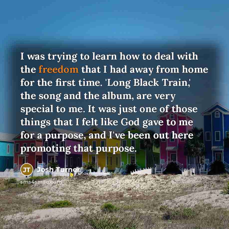 “I was trying to learn how to deal with the…” quote by Josh Turner