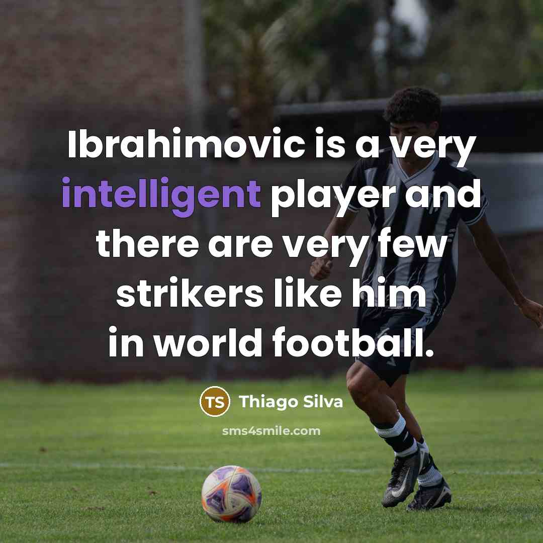 “Ibrahimovic is a very intelligent player and there are very…” quote by Thiago Silva