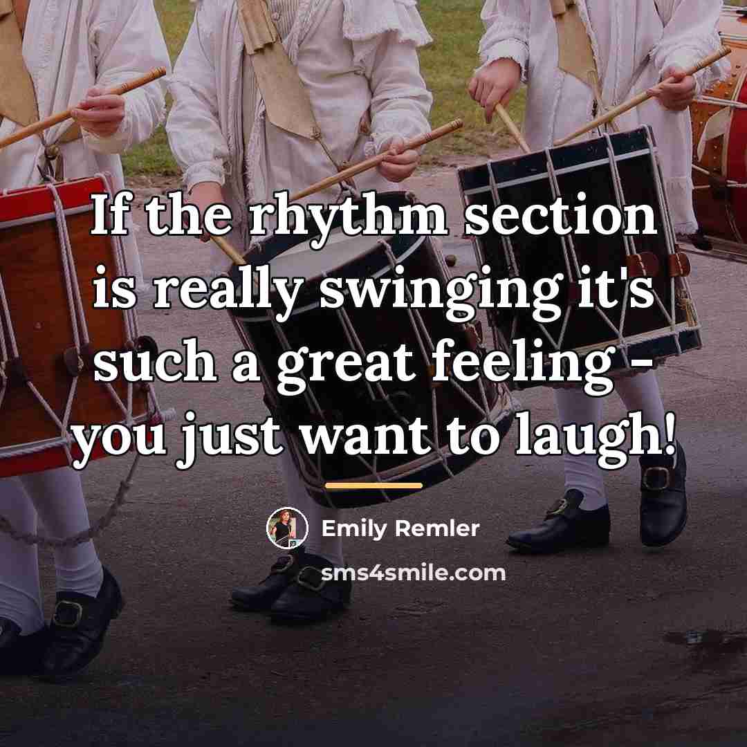 “If the rhythm section is really swinging it's such a…” quote by Emily Remler