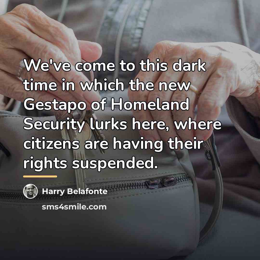 “We've come to this dark time in which the new…” quote by Harry Belafonte