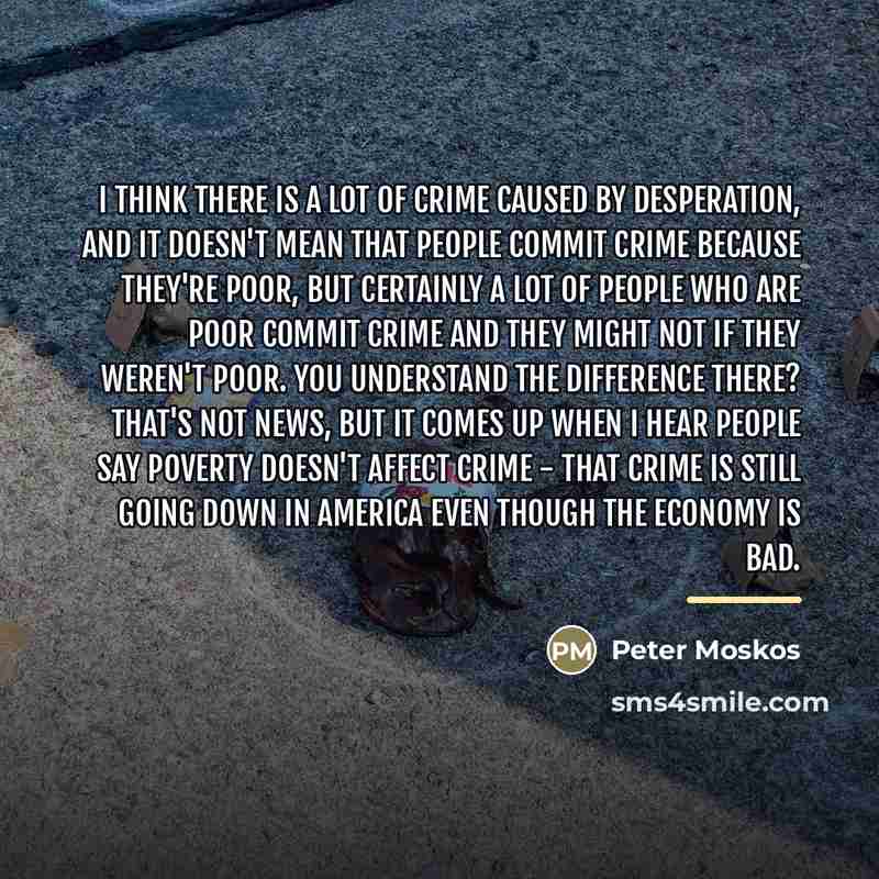 “I think there is a lot of crime caused by…” quote by Peter Moskos