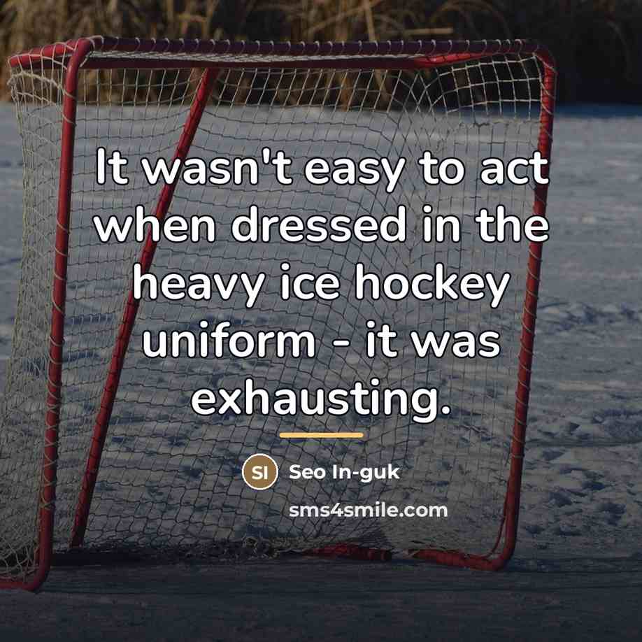 “It wasn't easy to act when dressed in the heavy…” quote by Seo In-guk