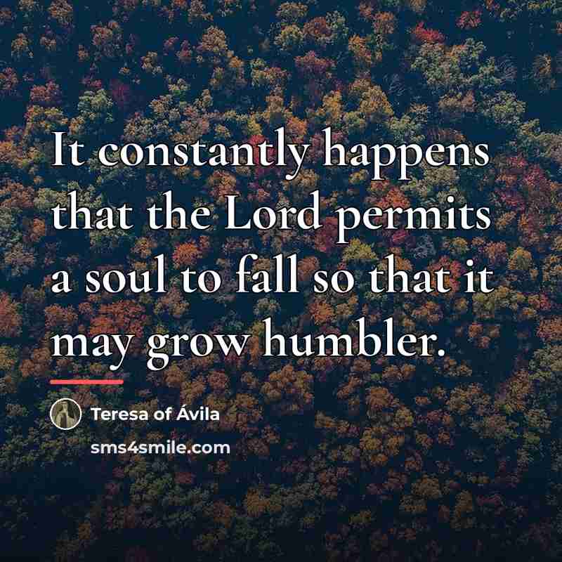 “It constantly happens that the Lord permits a soul to…” quote by Teresa of Avila