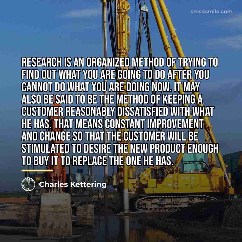 “Research is an organized method of trying to find out…” quote by Charles Kettering