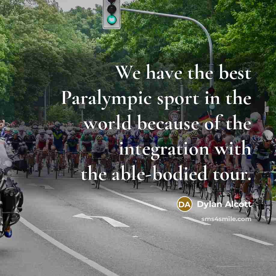 “We have the best Paralympic sport in the world because…” quote by Dylan Alcott