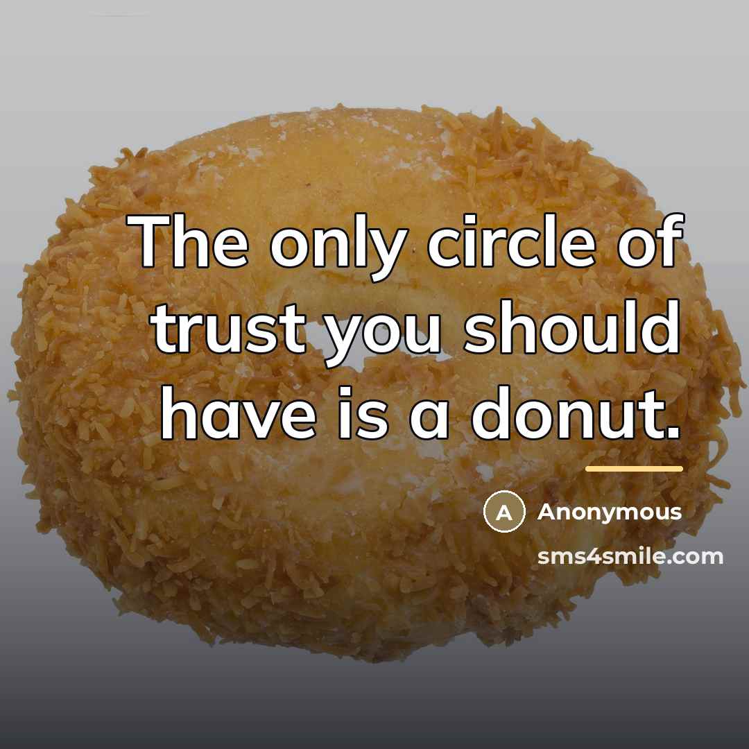 “The only circle of trust you should have is a…” quote by Anonymous