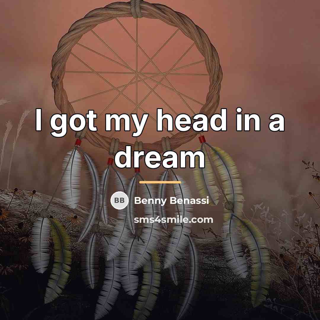 “I got my head in a dream…” quote by Benny Benassi
