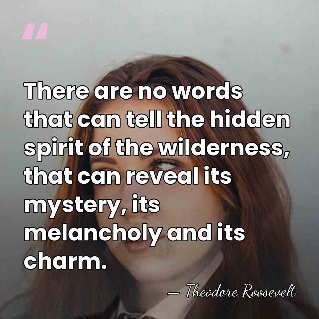 There are no words that can tell the hidden spirit of the&hellip; - Theodore Roosevelt
