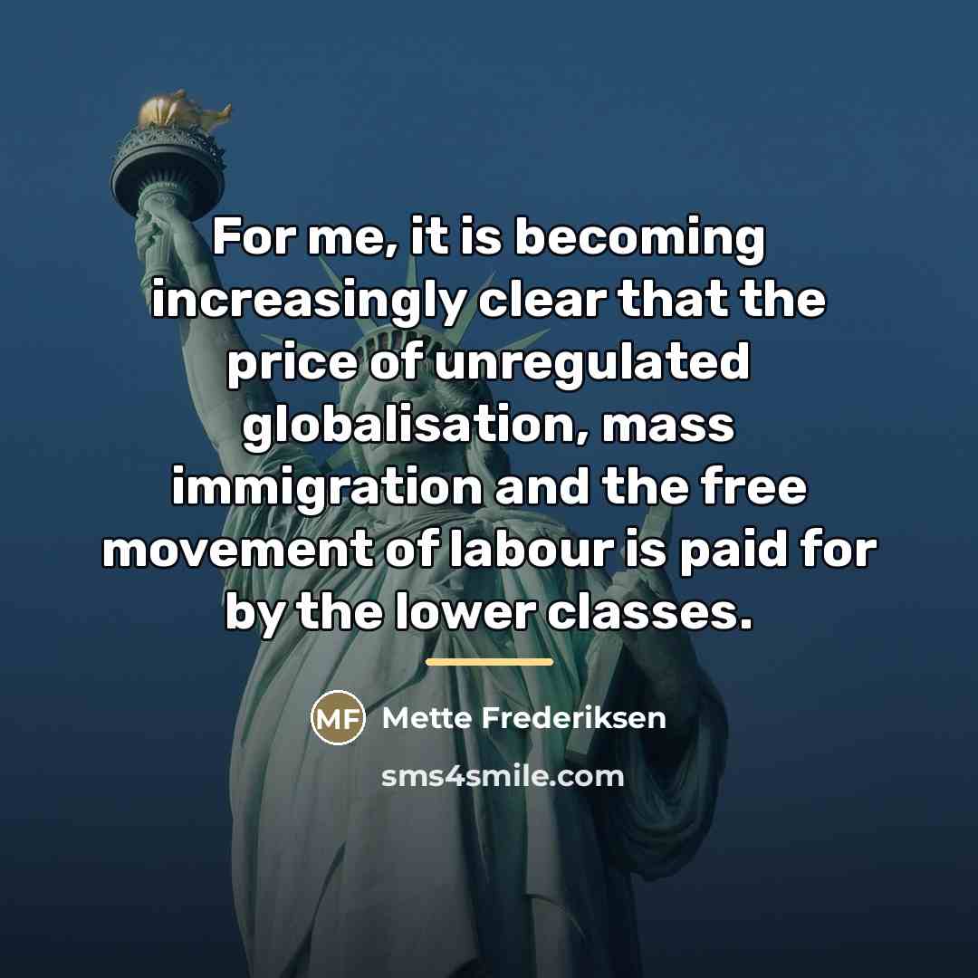 “For me, it is becoming increasingly clear that the price…” quote by Mette Frederiksen
