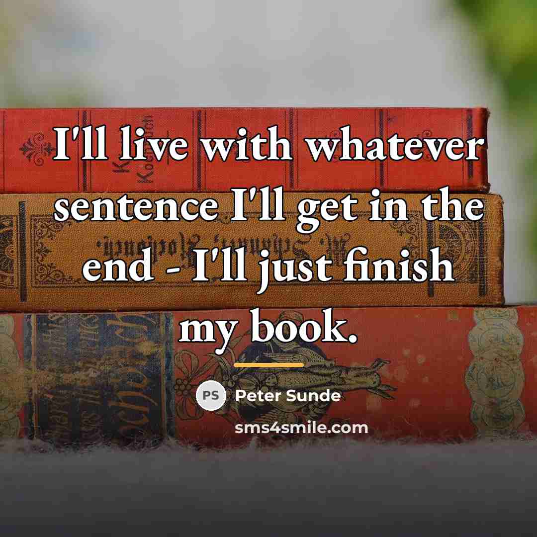 “I'll live with whatever sentence I'll get in the end…” quote by Peter Sunde
