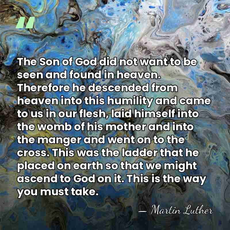The Son of God did not want to be seen and found&hellip; - Martin Luther