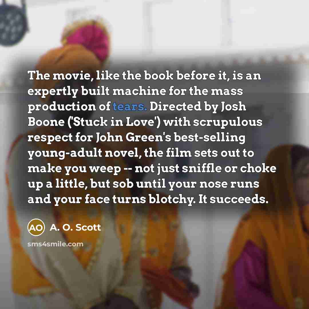 “The movie, like the book before it, is an expertly…” quote by A. O. Scott