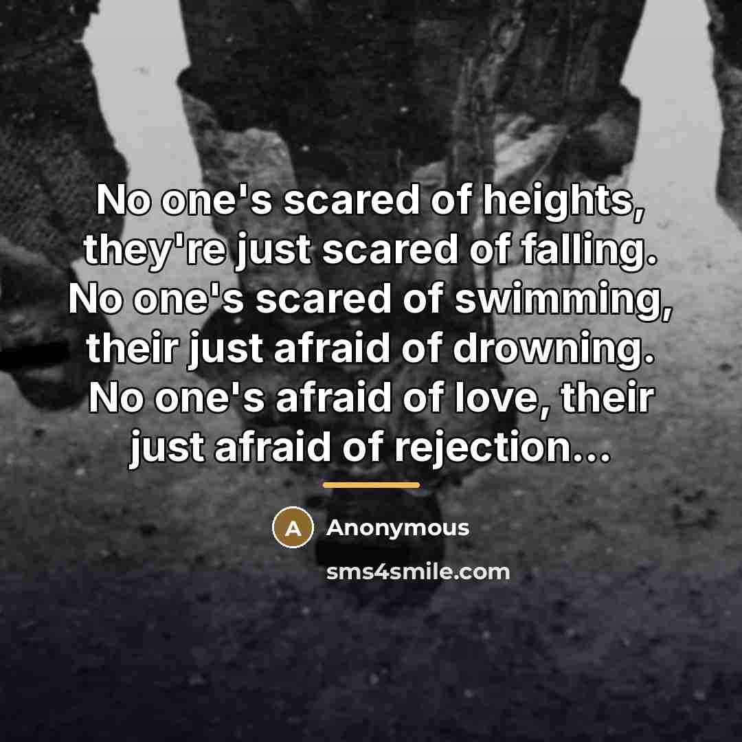 “No one's scared of heights, they're just scared of falling.…” quote by Anonymous