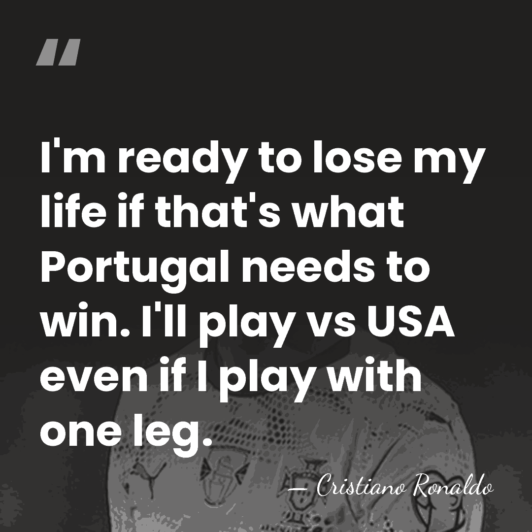 I'm ready to lose my life if that's what Portugal needs to&hellip; - Cristiano Ronaldo