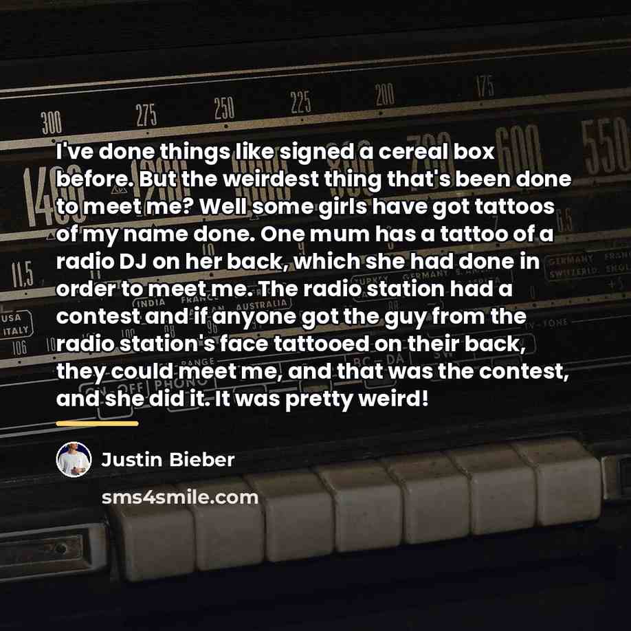 “I've done things like signed a cereal box before. But…” quote by Justin Bieber
