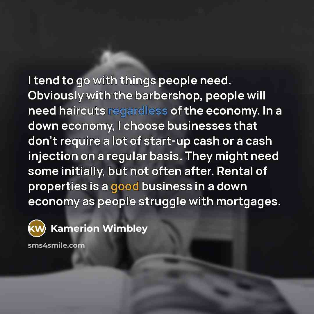 “I tend to go with things people need. Obviously with…” quote by Kamerion Wimbley