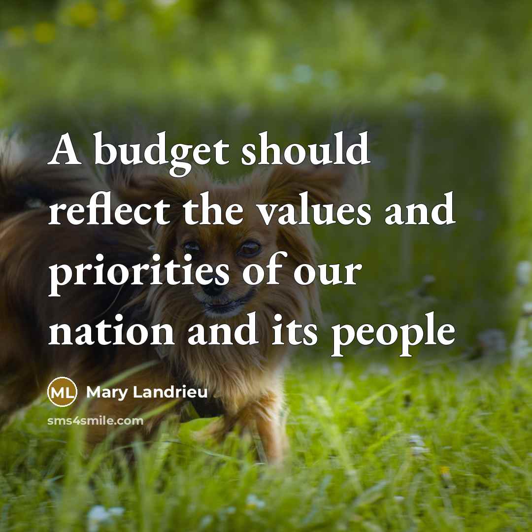 “A budget should reflect the values and priorities of our…” quote by Mary Landrieu