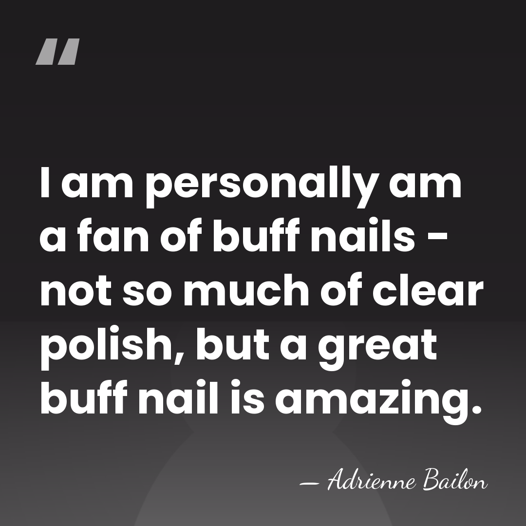 I am personally am a fan of buff nails - not so&hellip; - Adrienne Bailon